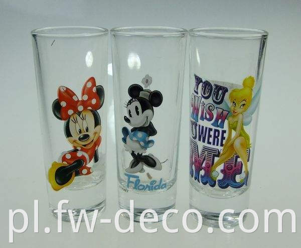 Mickey Shot Glass Ręcznie pomalowany szklankę